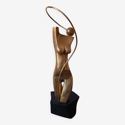 Beeld/Sculptuur-Vrouw-Modern-Kunst Gesigneerd