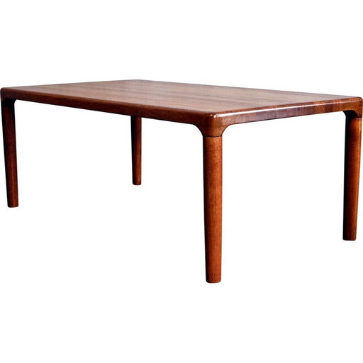 Vintage salontafel in massief teakhout van Niels Bach, Denemarken 1970