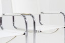 Set vintage eetkamer stoelen chrome buisframe