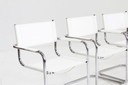 Set vintage eetkamer stoelen chrome buisframe