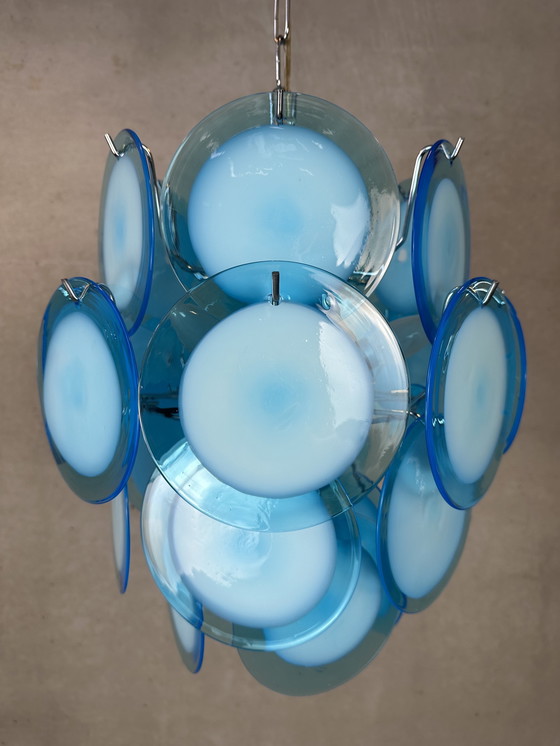 Image 1 of Vintage design blue/white chandelier