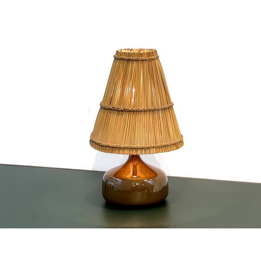 Vintage keramieken bureaulamp van Jacques en Dani Ruelland, 1955