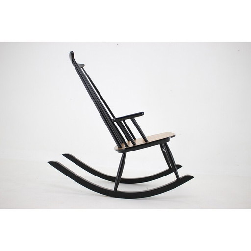 Vintage beuken schommelstoel van Varjosen Puunjalostus, Finland 1960