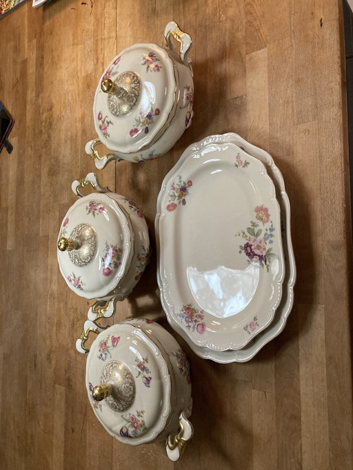 3X Dek Schaal En 2X Serveer Schaal Pmr Bavaria Jeager & Co