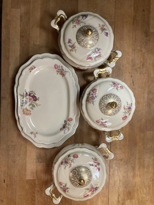 3X Dek Schaal En 2X Serveer Schaal Pmr Bavaria Jeager & Co