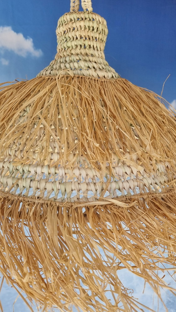 Image 1 of Ibiza hanglamp van palmblad en Raffia