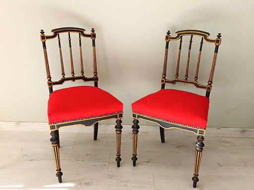 Paar Napoleon Iii stoelen