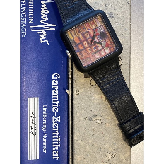 Image 1 of Vintage horloge van de Oostenrijkse kunstenaar Hundertwasser, jaren 1995