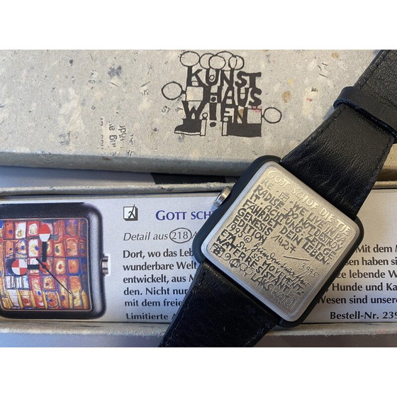 Image 1 of Vintage horloge van de Oostenrijkse kunstenaar Hundertwasser, jaren 1995