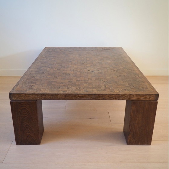 Image 1 of 1970S Deens design tafel met houtmozaïek van Middelboe en Lindum voor Tranekær