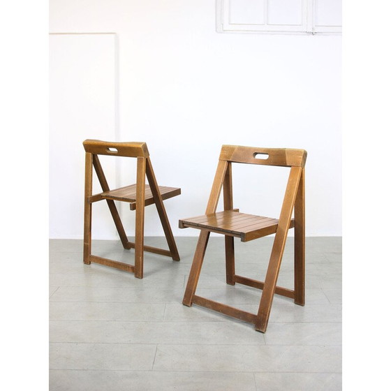 Image 1 of Paar vintage Trieste klapstoelen van Aldo Jacober