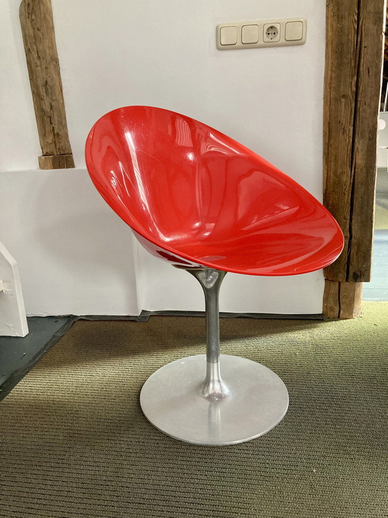 Image 1 of Draaistoel Kuipstoel Van Kartell Met Aluminium  Voet