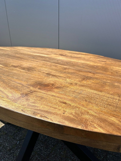 Matrix Eettafel Mangohout Naturel Ovaal 210X110Cm