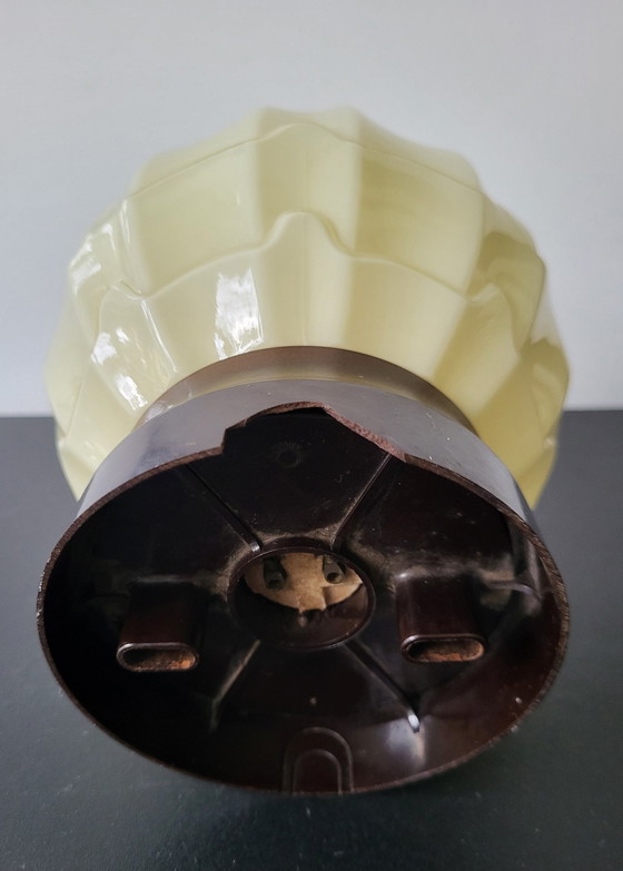 Image 1 of Vintage Thabur Glazen Plafonnière Art Deco Style