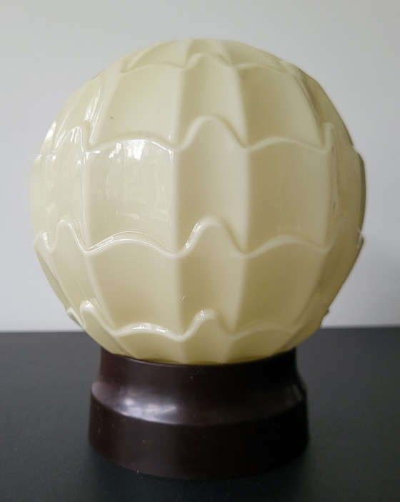 Image 1 of Vintage Thabur Glazen Plafonnière Art Deco Style