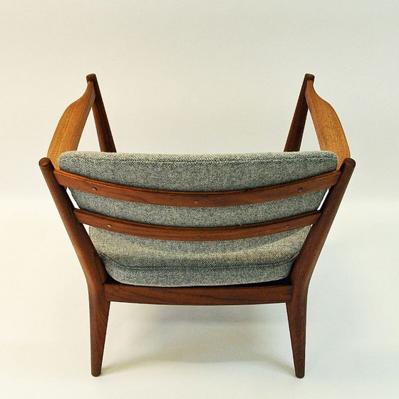 Image 1 of Set van 2 vintage teakhouten "kaminstol" fauteuils van Kayser & Relling, Noorwegen 1950