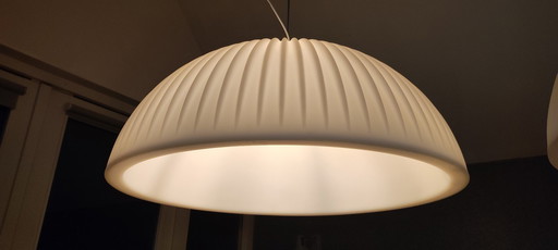 Plafond Hanglamp - Formadri Basic Dome Rib White - 90 cm