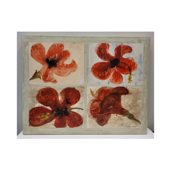 Image 1 of Vintage collage "Amapolas" door Lis Petersen, Portugal 2008