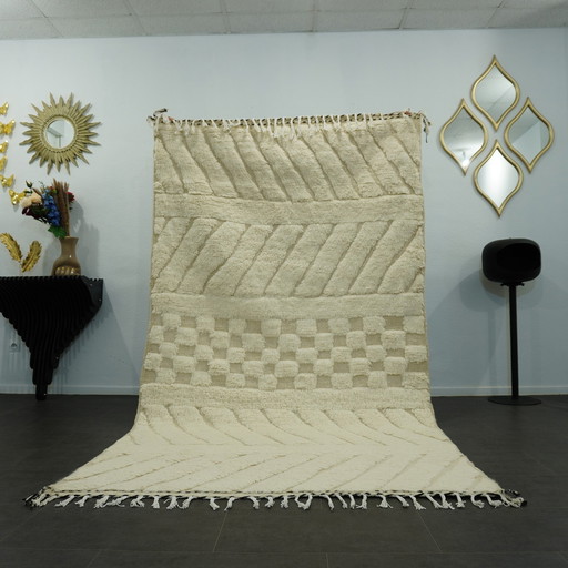 Berber Vloerkleed - 276 Cm X 155 Cm - Witte Wol