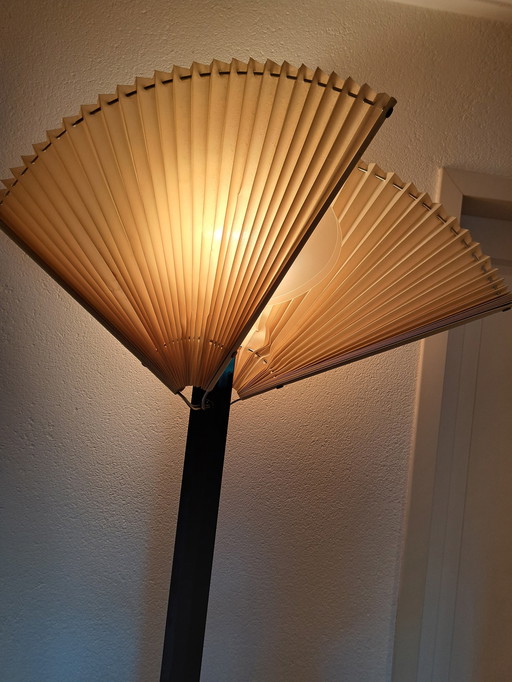 Vintage Vloerlamp Met Twee Waaiers