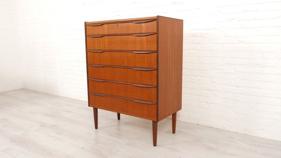 Image 1 of Vintage Deense Ladekast | Teak | 6 Lades | 104 Cm