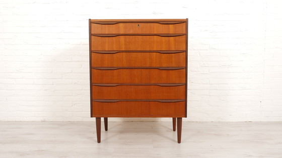 Image 1 of Vintage Deense Ladekast | Teak | 6 Lades | 104 Cm