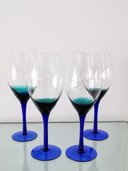 4x vintage wijnglas