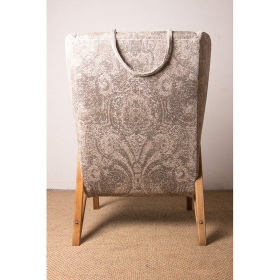 Image 1 of Vintage Konkav fauteuil in gebogen beuken en stof van Paul Bode voor Federholz, Duitsland 1960