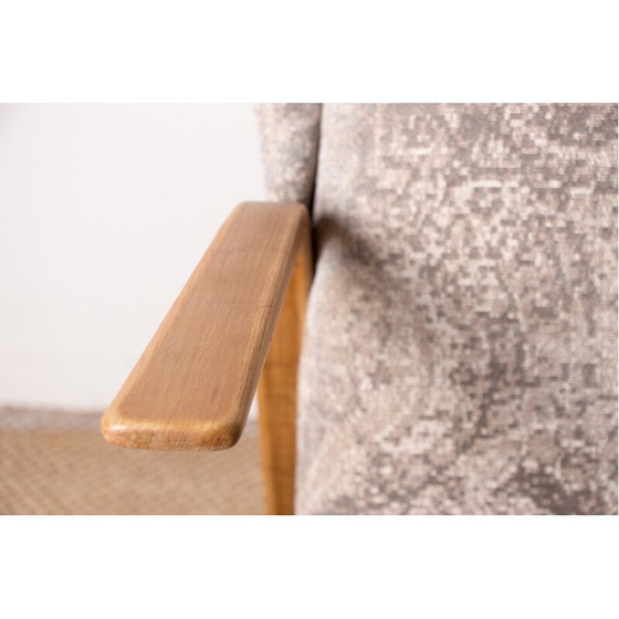 Image 1 of Vintage Konkav fauteuil in gebogen beuken en stof van Paul Bode voor Federholz, Duitsland 1960