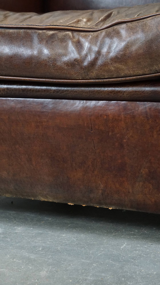 Image 1 of Donkere Schapenleren Fauteuil/ Armchair