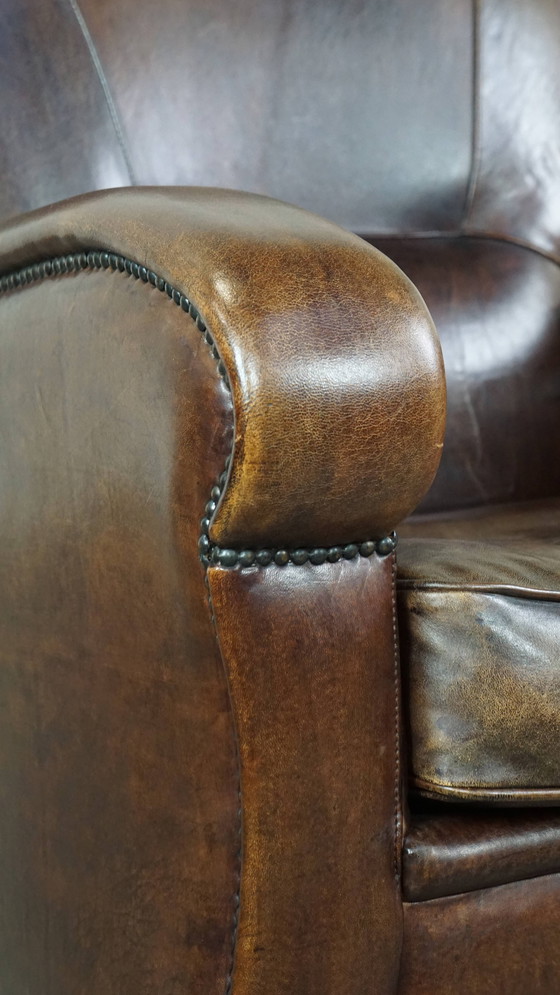 Image 1 of Donkere Schapenleren Fauteuil/ Armchair