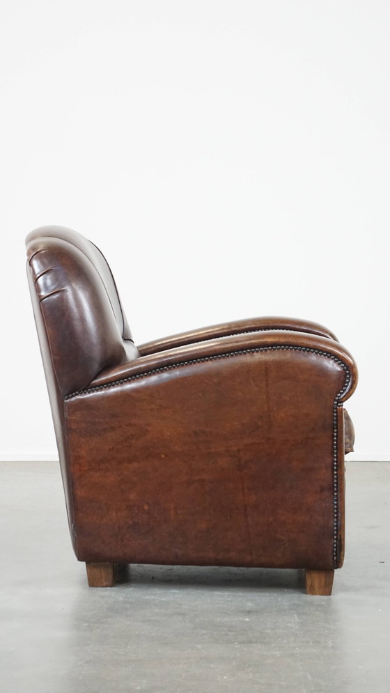 Image 1 of Donkere Schapenleren Fauteuil/ Armchair