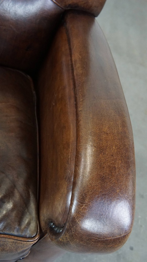 Image 1 of Donkere Schapenleren Fauteuil/ Armchair