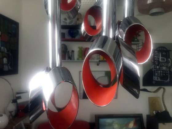 Image 1 of Vintage Cascade hanglamp - Massief - Ruimtetijdperk