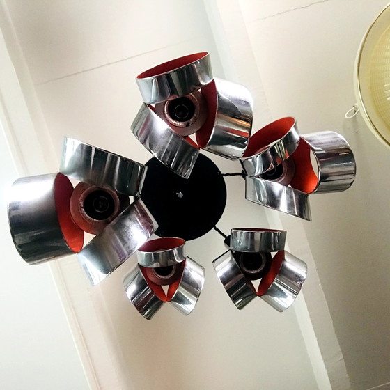 Image 1 of Vintage Cascade hanglamp - Massief - Ruimtetijdperk