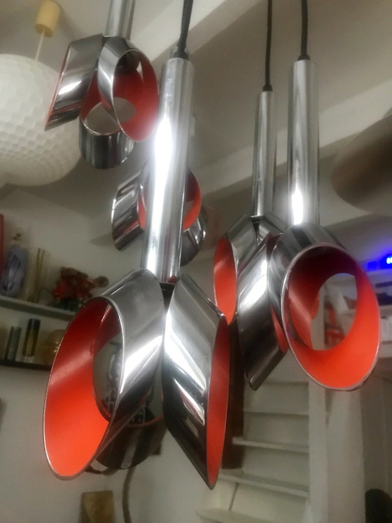 Image 1 of Vintage Cascade hanglamp - Massief - Ruimtetijdperk