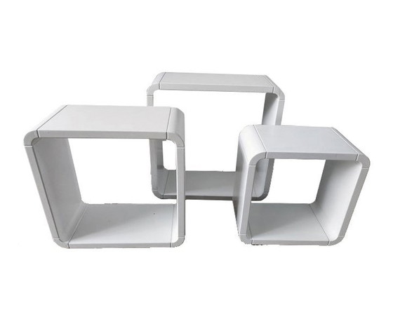 Image 1 of Vintage Planken - Modulaire Eenheden - Gelakt Hout - 1970