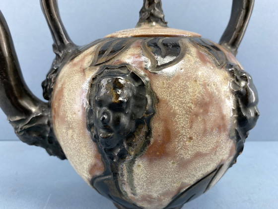 Image 1 of Artistiek Keramiek Theepot Van Sylvain Sttublet (1890-1885). Circa 1960