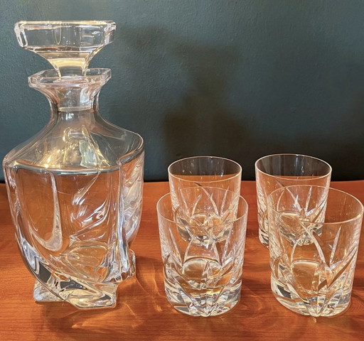 Vintage 5-delige Cristal Whisky set Cristal De Sevres