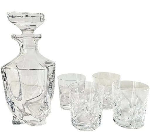 Vintage 5-delige Cristal Whisky set Cristal De Sevres