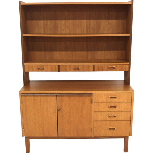 Vintage bureau van teak en beuken, Zweden 1960