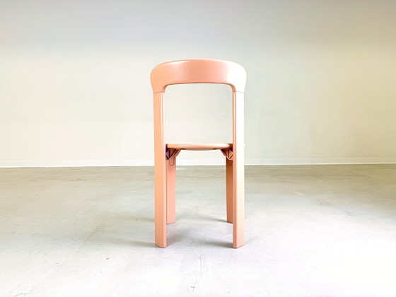 Image 1 of Set van 2 vintage stoelen beige rood Bruno Rey Kusch & Co jaren 1970 ontwerp nieuw gelakt