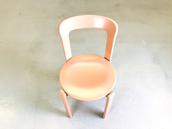 Image 1 of Set van 2 vintage stoelen beige rood Bruno Rey Kusch & Co jaren 1970 ontwerp nieuw gelakt