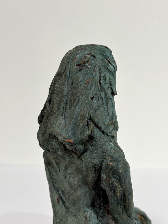 Image 1 of Terracotta sculptuur - een vrouw - Yolande Ide (1931)