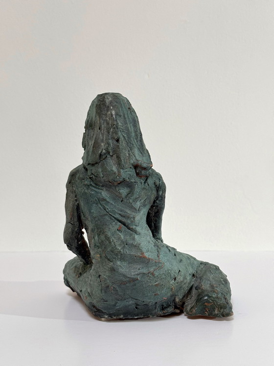 Image 1 of Terracotta sculptuur - een vrouw - Yolande Ide (1931)