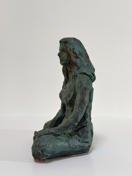 Image 1 of Terracotta sculptuur - een vrouw - Yolande Ide (1931)