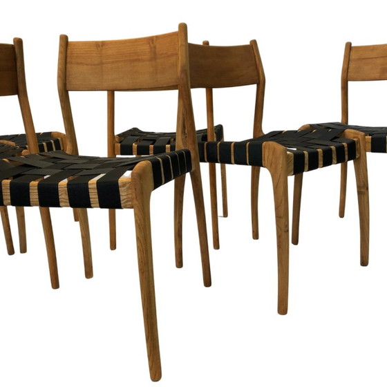 Image 1 of Set van 6 vintage eetkamerstoelen Model 993 van Studio Tipi voor Montina, Italië 1960