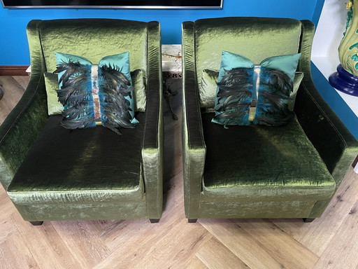 2x Baan Meubelen fauteuils incl kussen