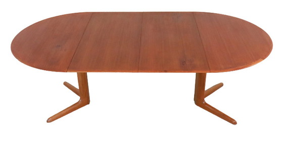 Image 1 of Vintage Deens design ronde eettafel 2x verlengbaar