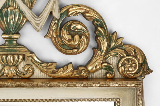 Image 1 of 20e Eeuw Napoleon Iii Stijl Spiegel In Hout Met Facetgeslepen Spiegel, Frankrijk